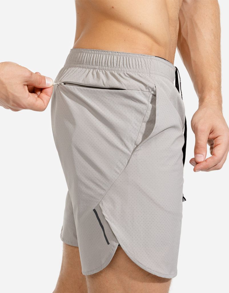 2-in-1 Dry Tech Shorts - Grey