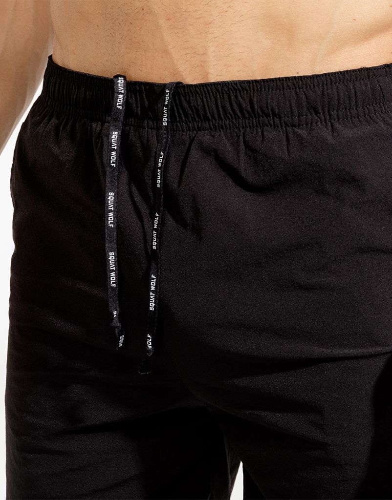 2-in-1 Dry Tech Shorts - Black