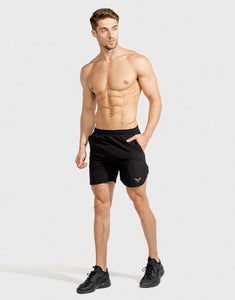 2-in-1 Dry Tech Shorts - Black