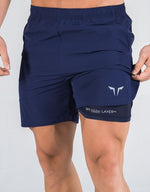 Load image into Gallery viewer, 2-in-1 Dry Tech Shorts - Blue

