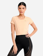 Load image into Gallery viewer, Evolve Crop Tee - Apricot
