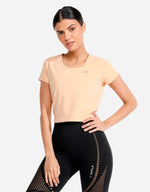 Load image into Gallery viewer, Evolve Crop Tee - Apricot
