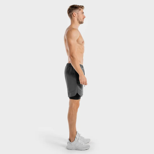 Limitless 2-In-1 Shorts – Charcoal And Black