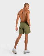 Load image into Gallery viewer, Limitless 2-In-1 Shorts – Khaki And Black
