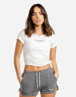 Load image into Gallery viewer, She Wolf Crop Top  - White
