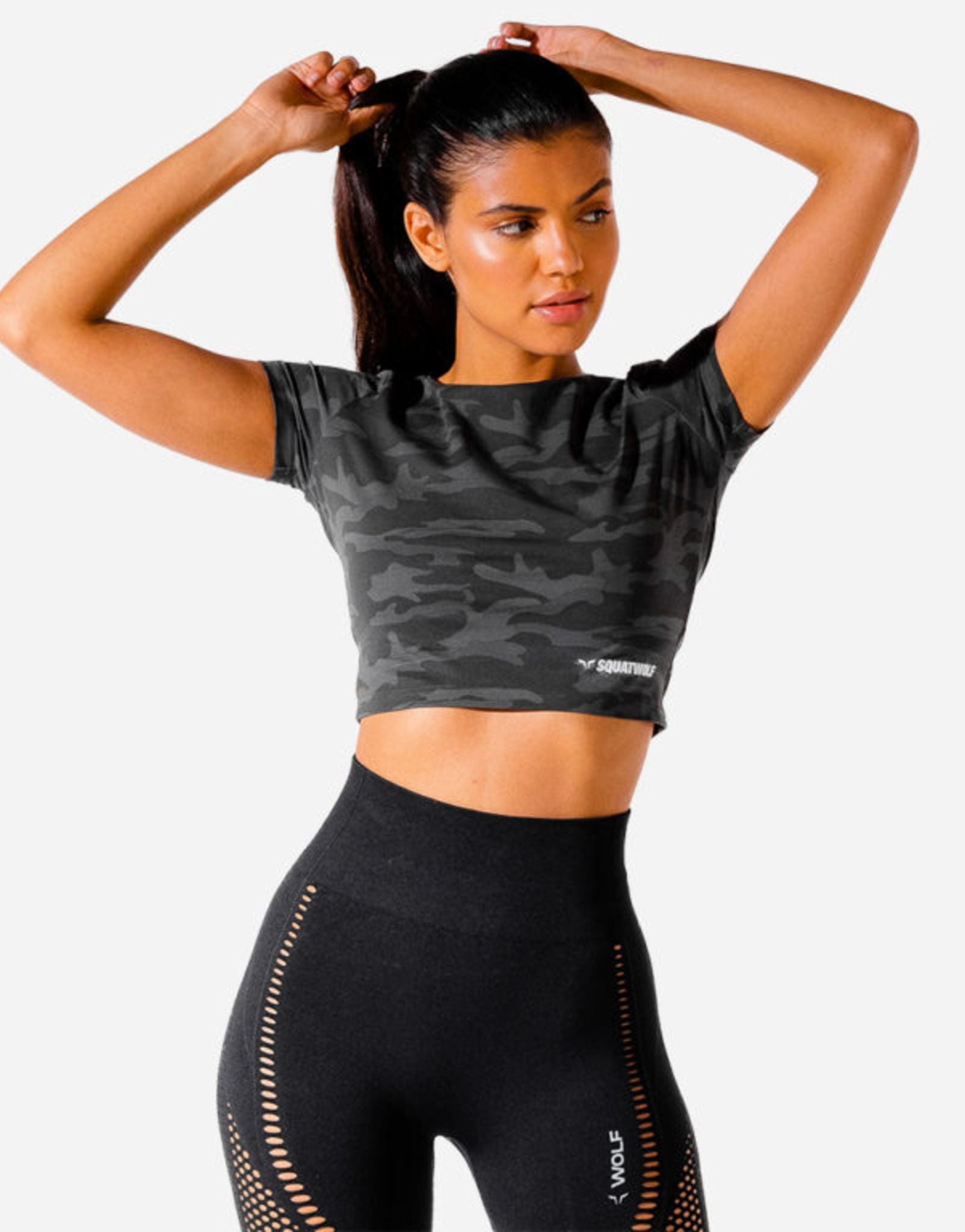 Warrior Crop Top - Half Sleeves - Camo